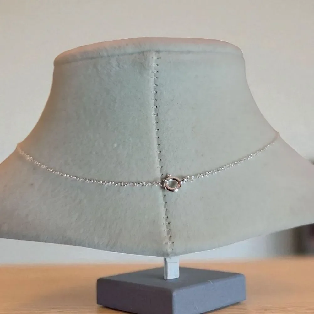 Iam Sterling Silver Necklace with Sparkling Cubic Zirconia Pendant New - Picture 4 of 4